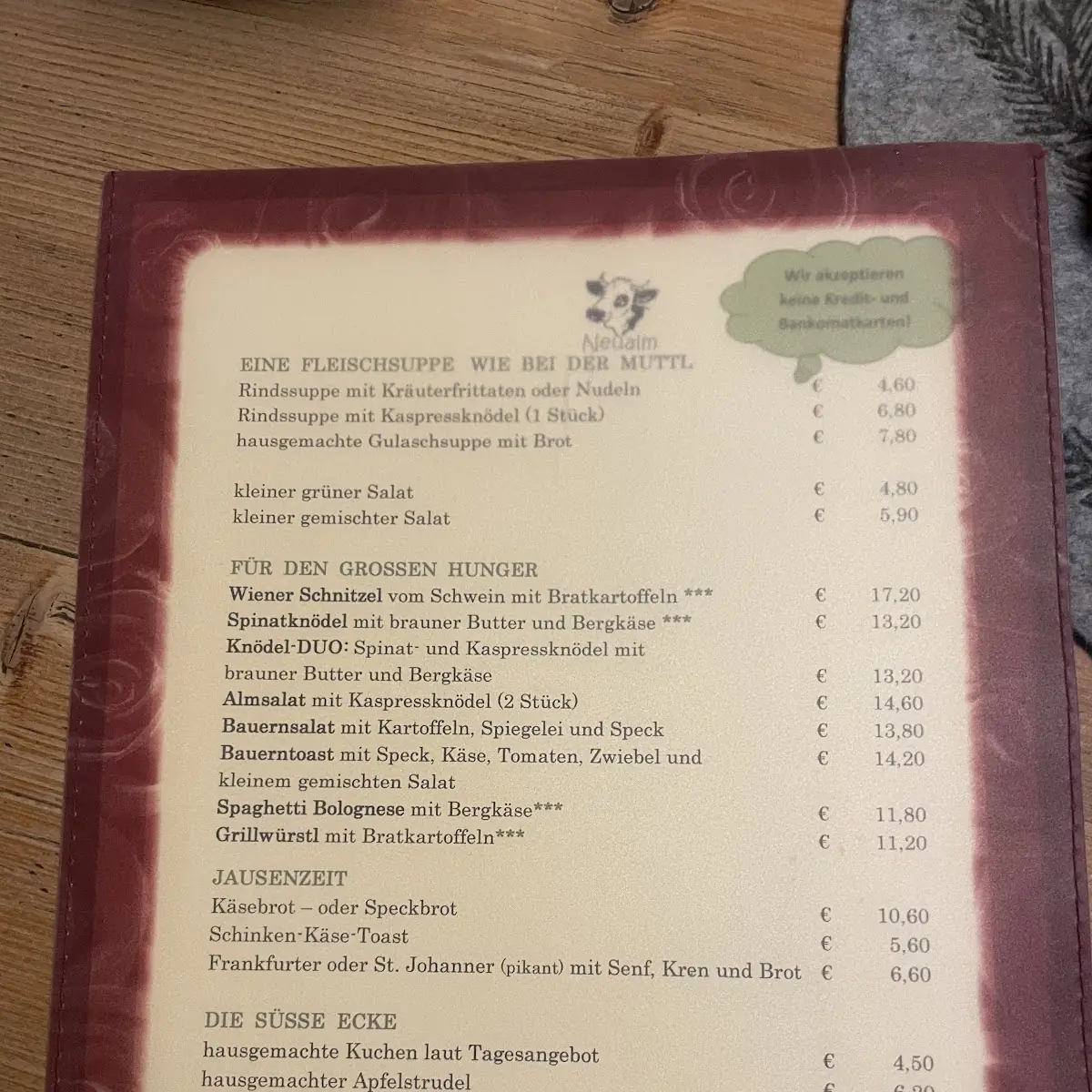 Speisekarte photo 2