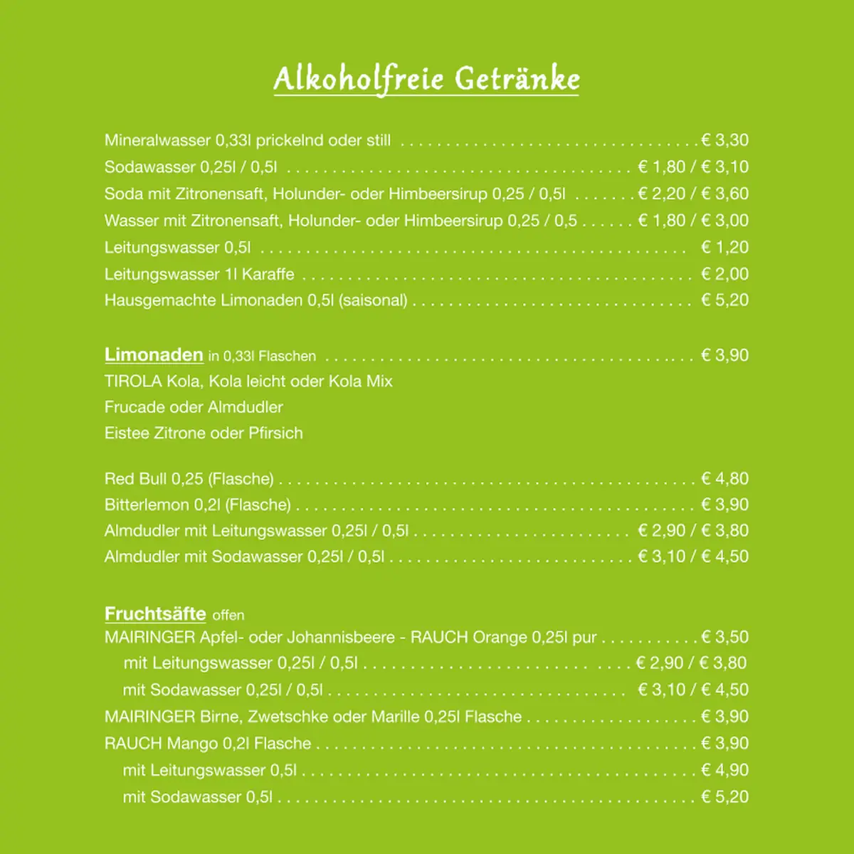 Speisekarte photo 2