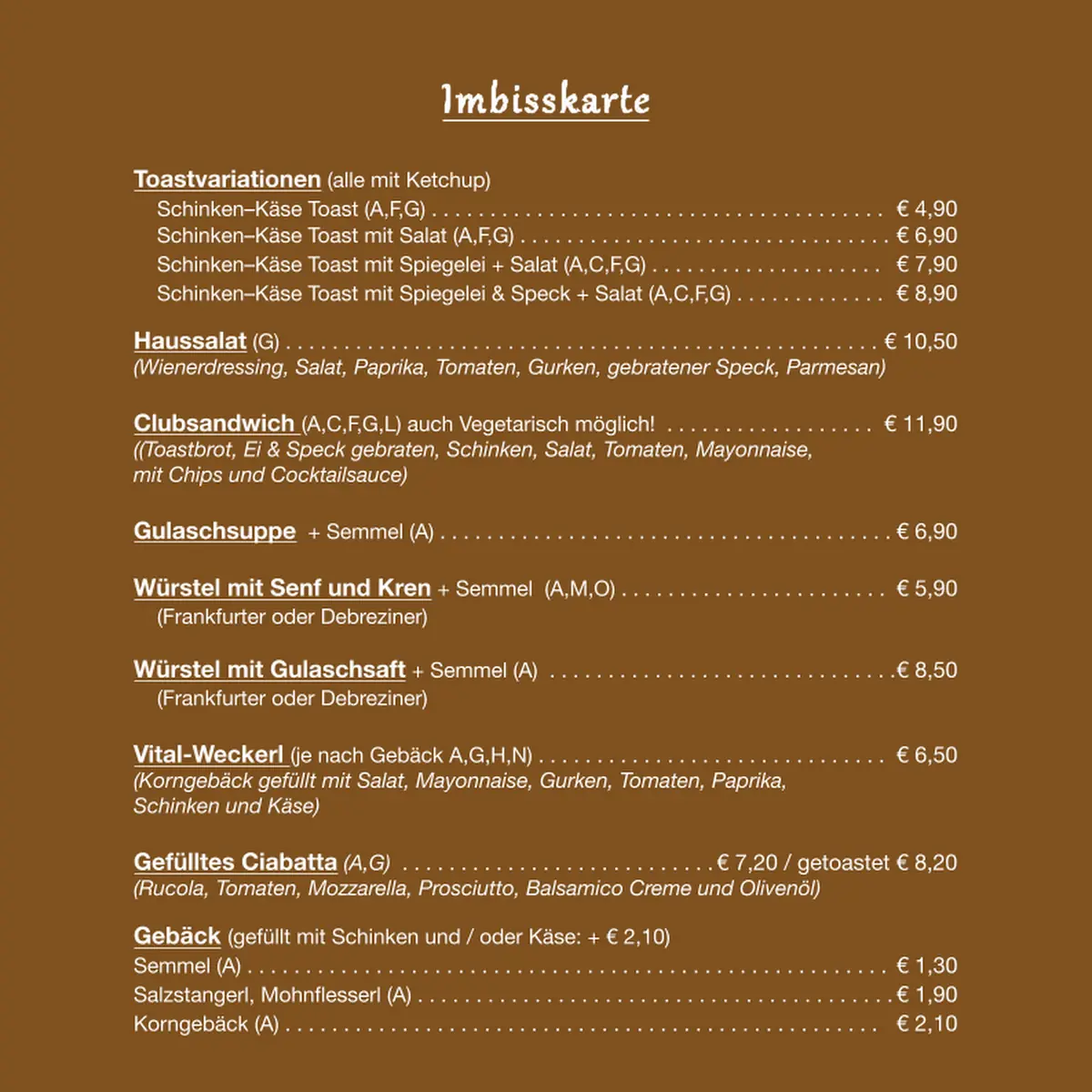Speisekarte photo 5