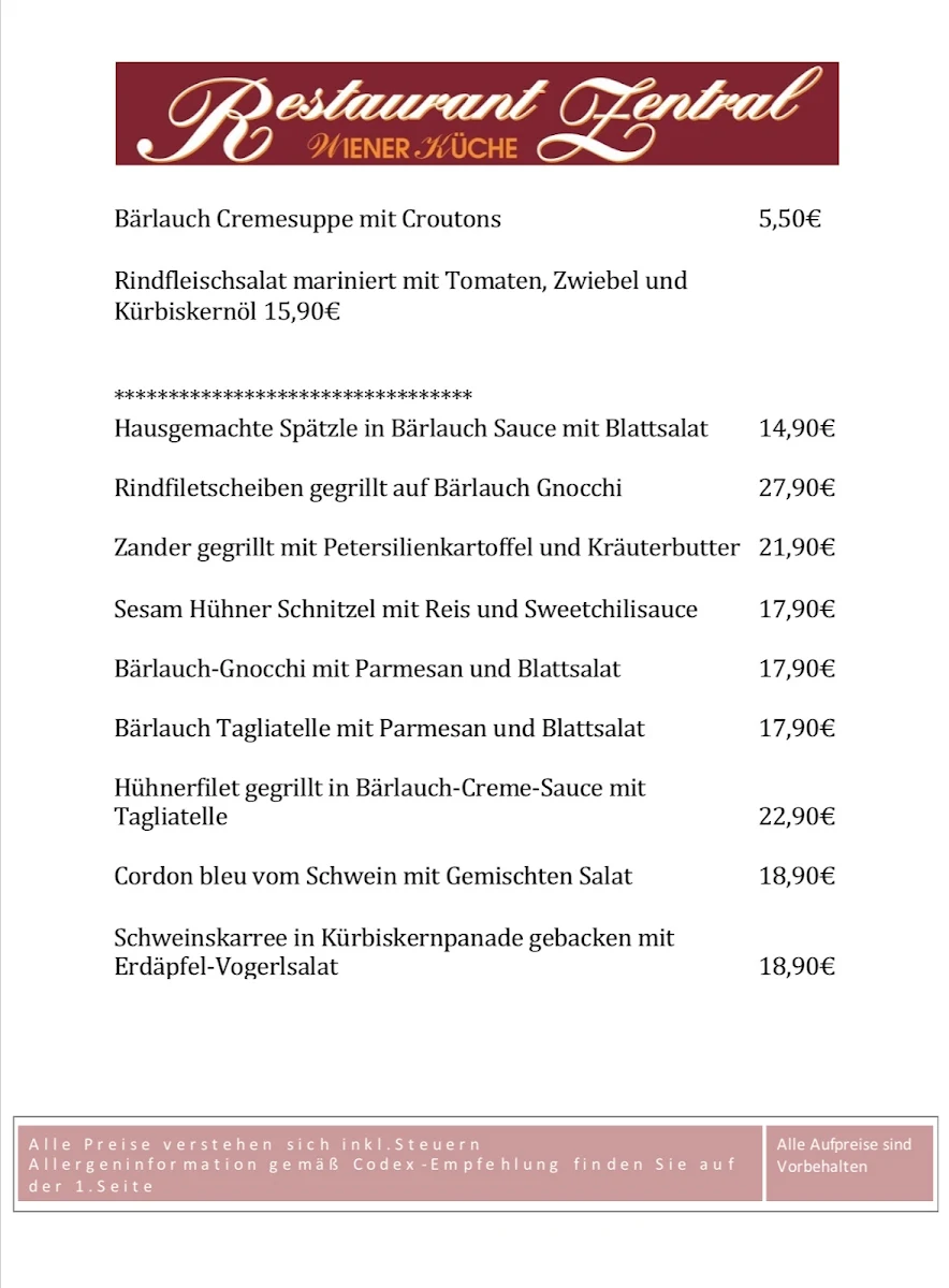 Speisekarte photo 2