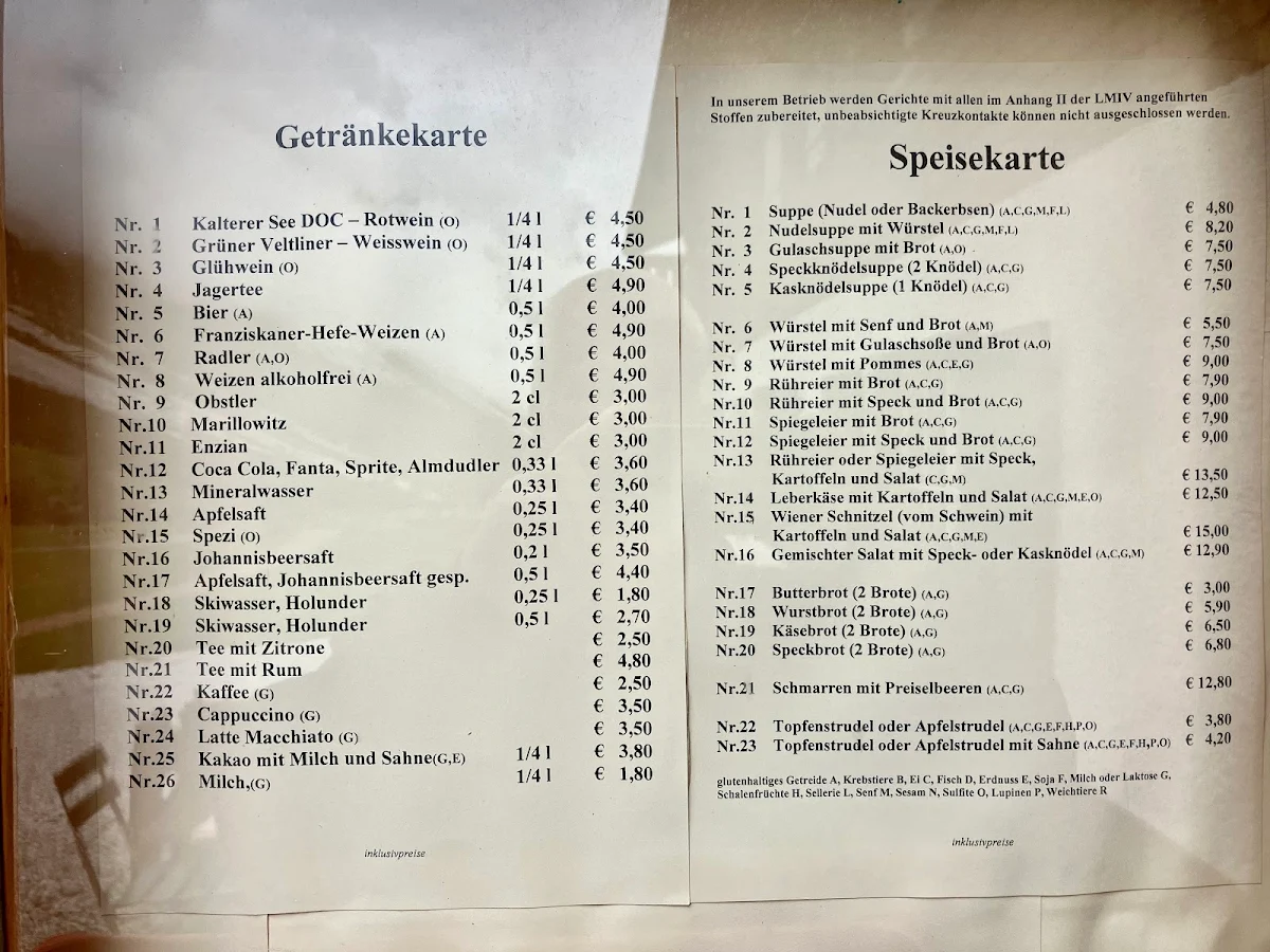Speisekarte photo 1