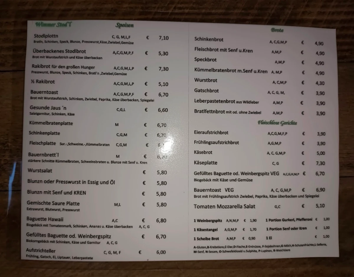 Speisekarte photo 1