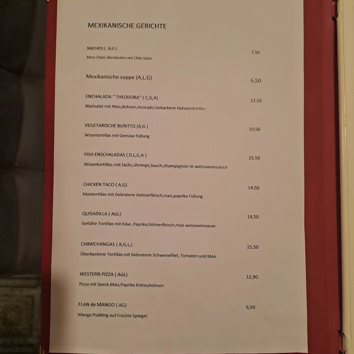 Speisekarte photo 5