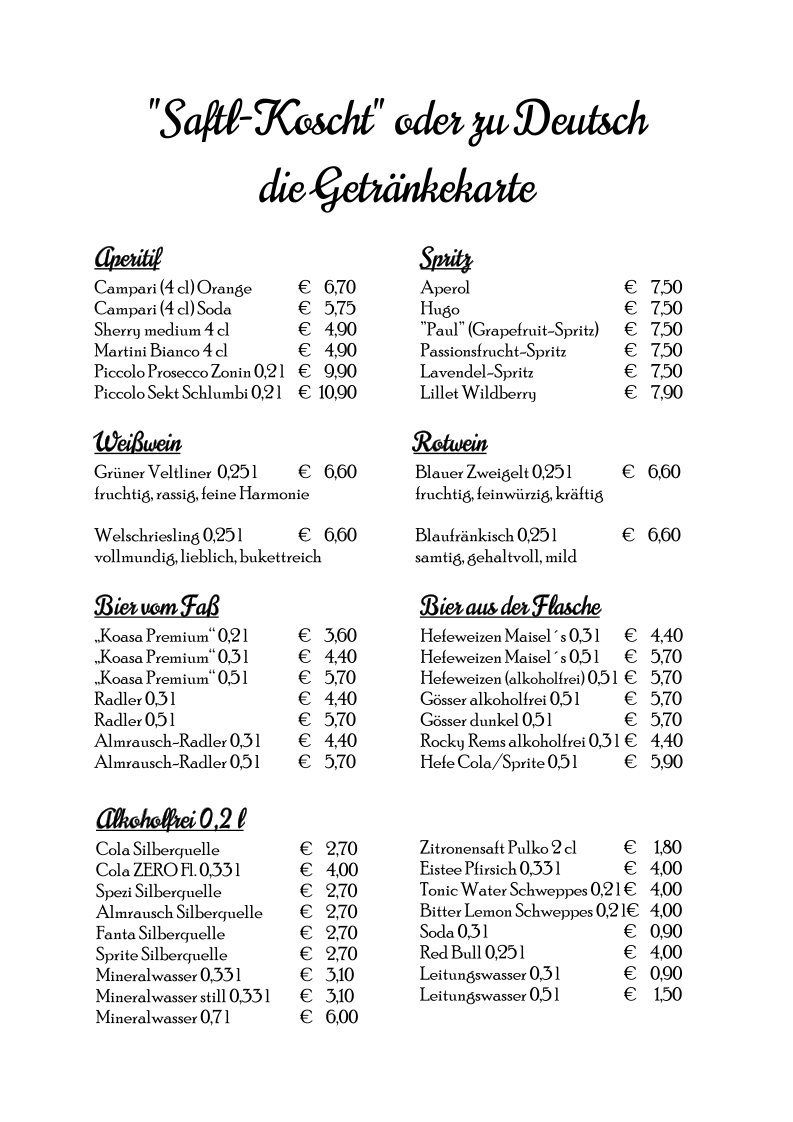 Speisekarte photo 1