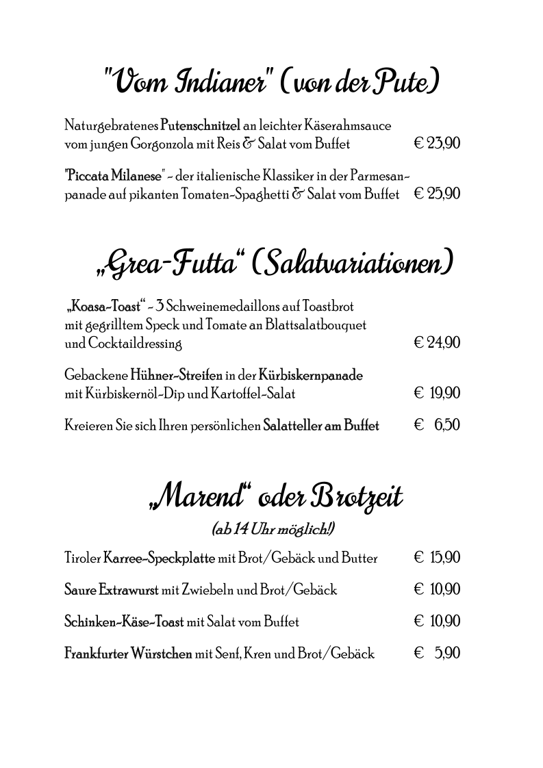 Speisekarte photo 5
