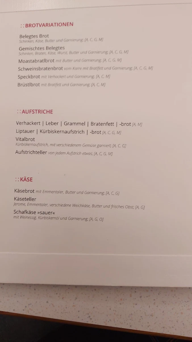 Speisekarte photo 1