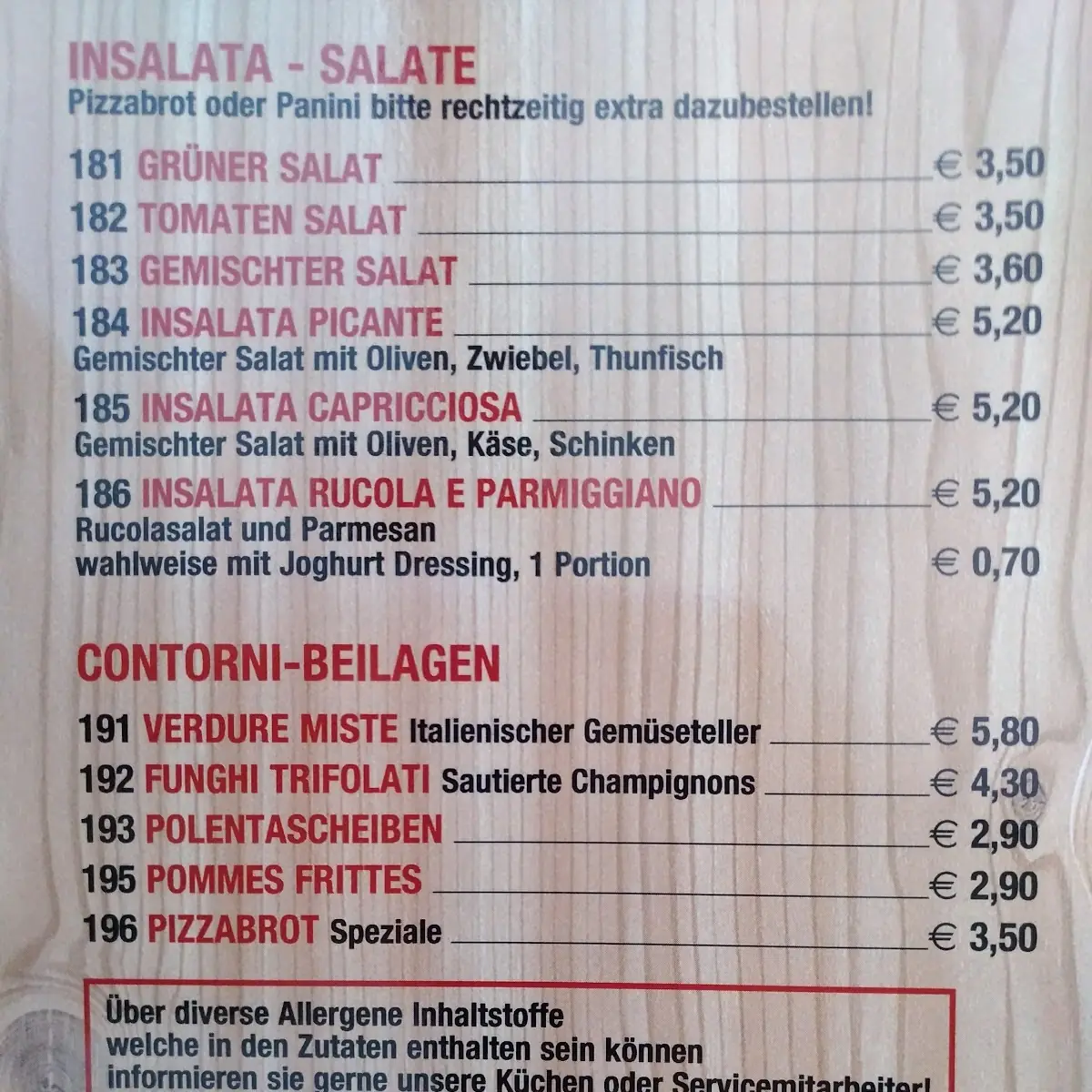 Speisekarte photo 2