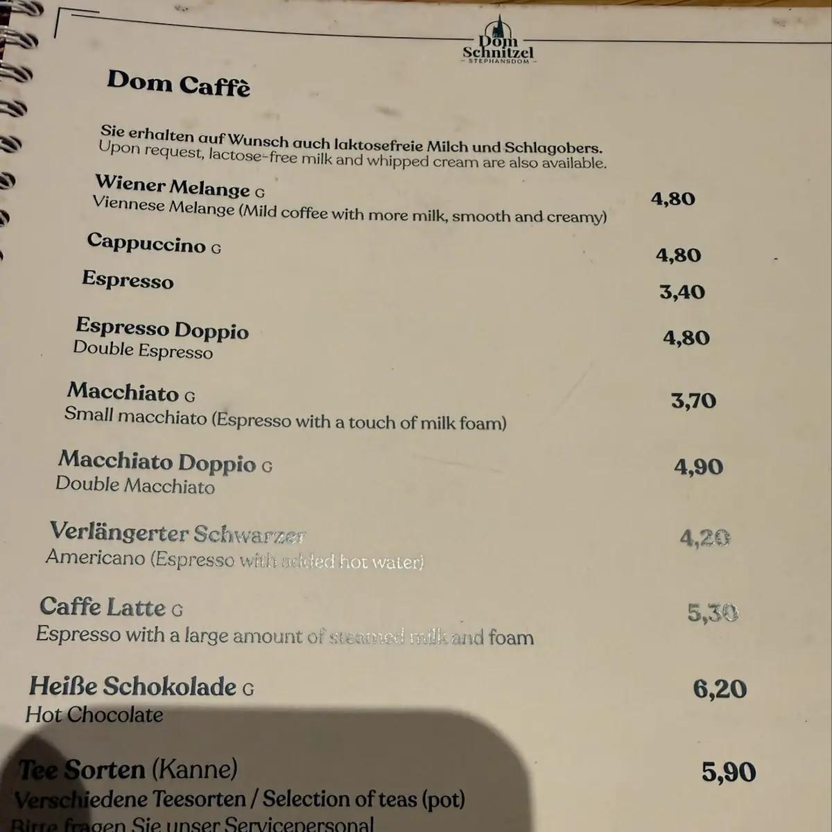 Speisekarte photo 1