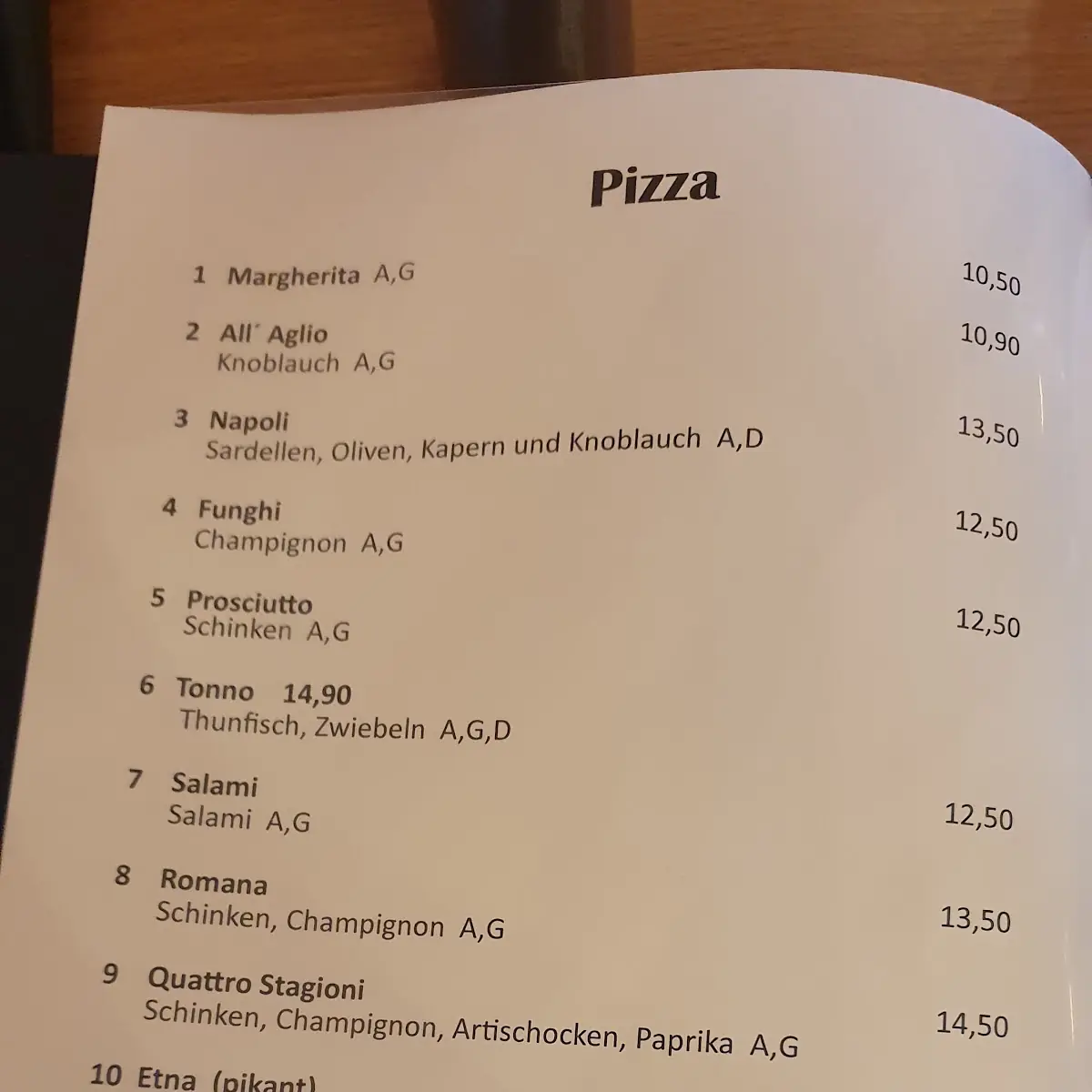 Speisekarte photo 2