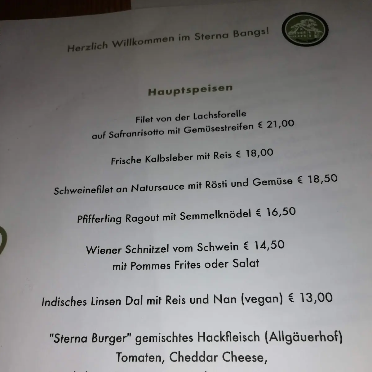 Speisekarte photo 1