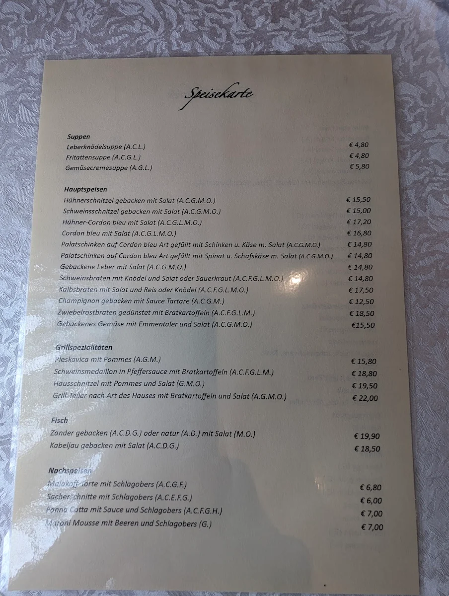 Speisekarte photo 2
