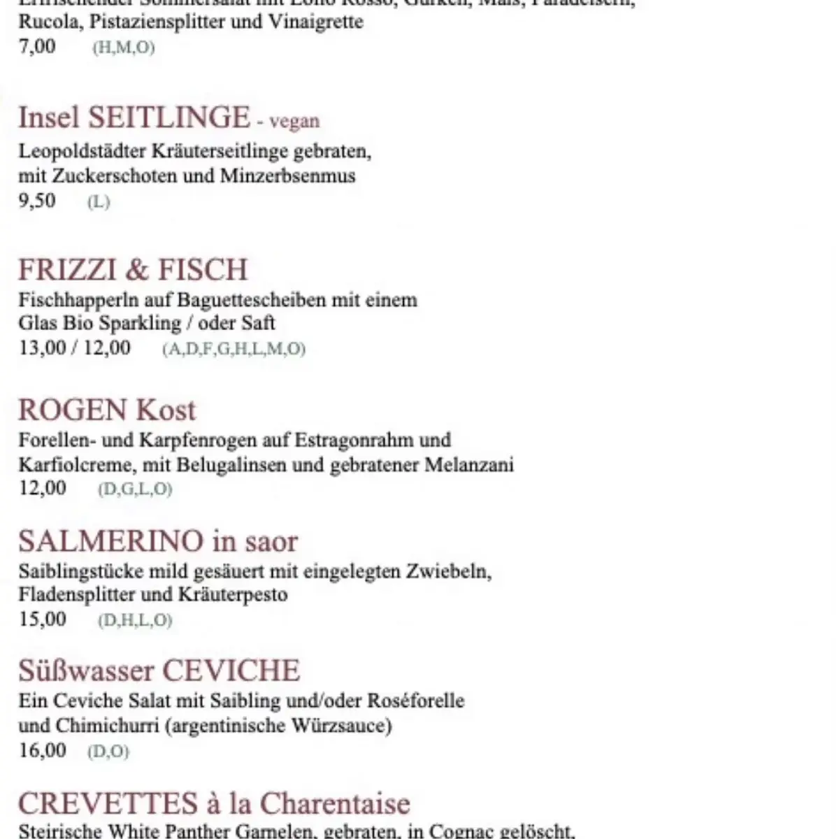Speisekarte photo 2