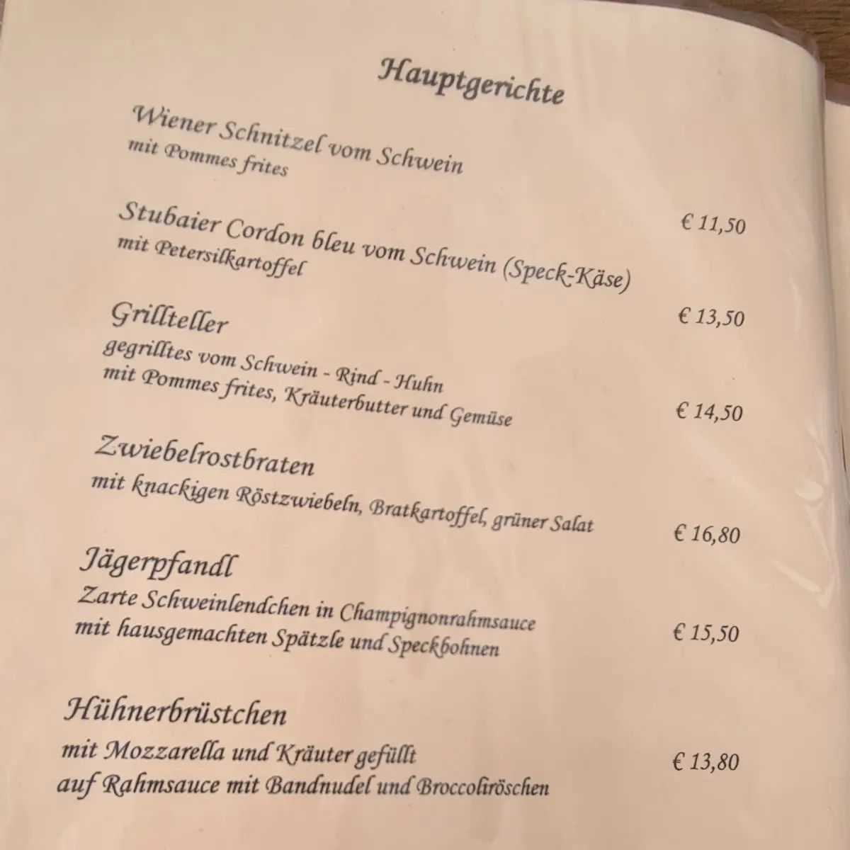 Speisekarte photo 5