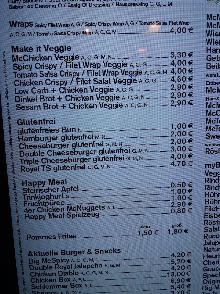 Speisekarte photo 3