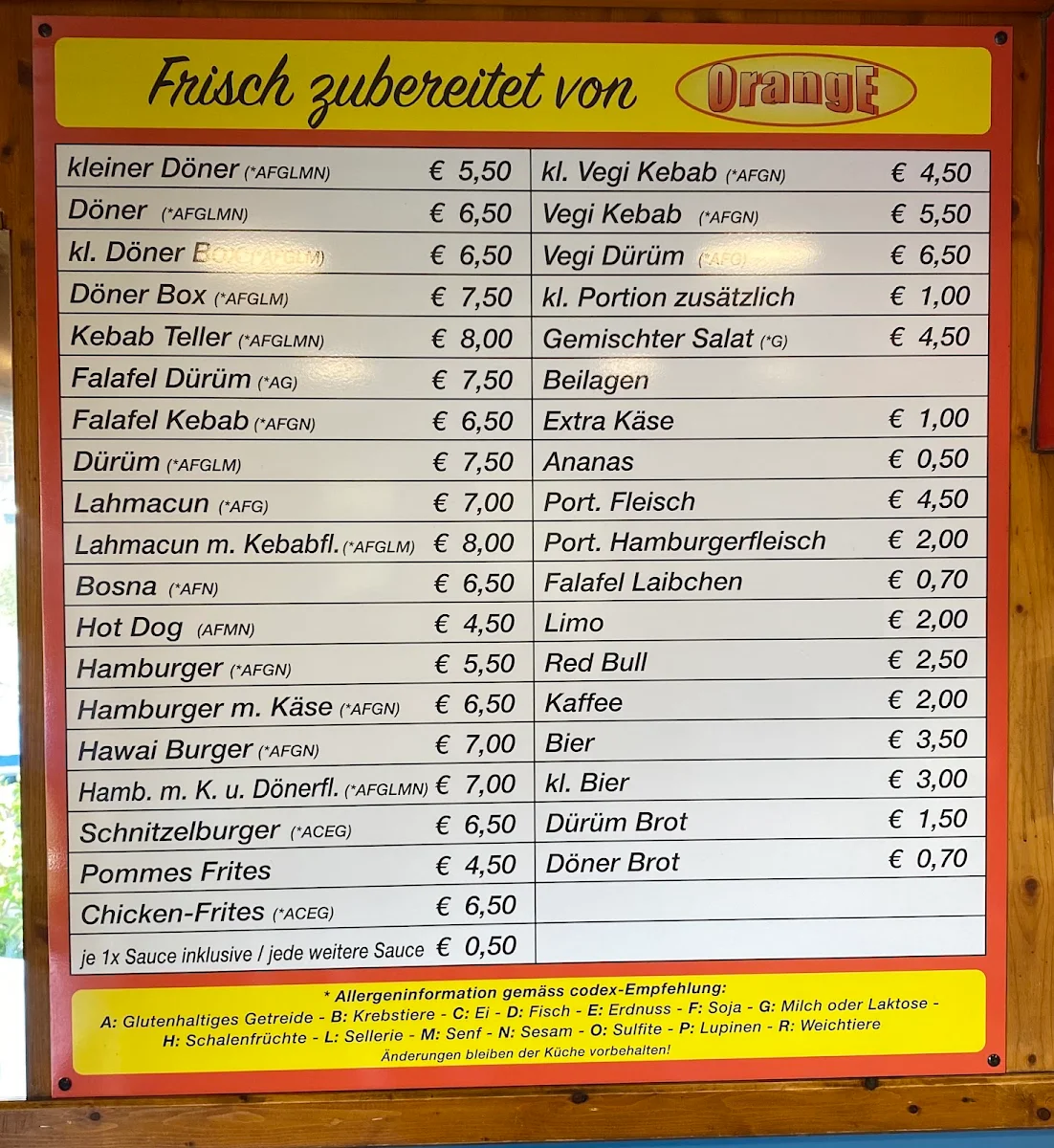 Speisekarte photo 2