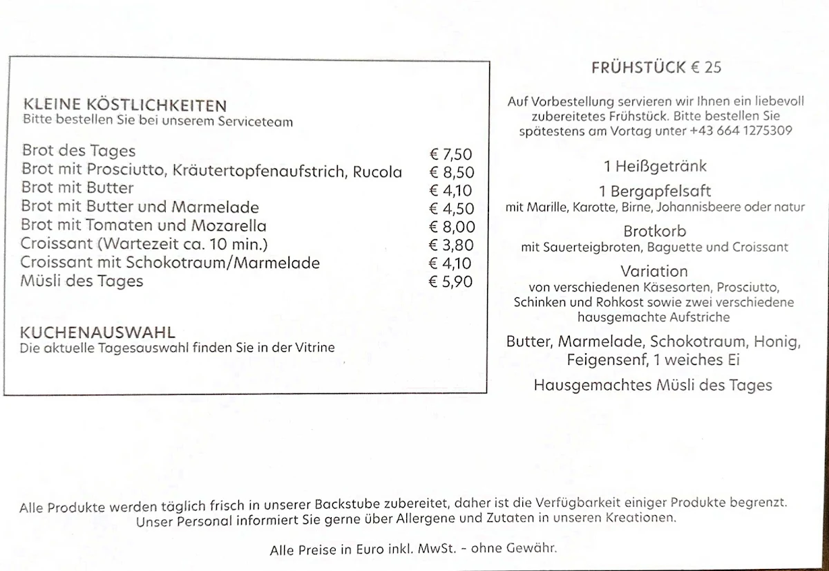 Speisekarte photo 2