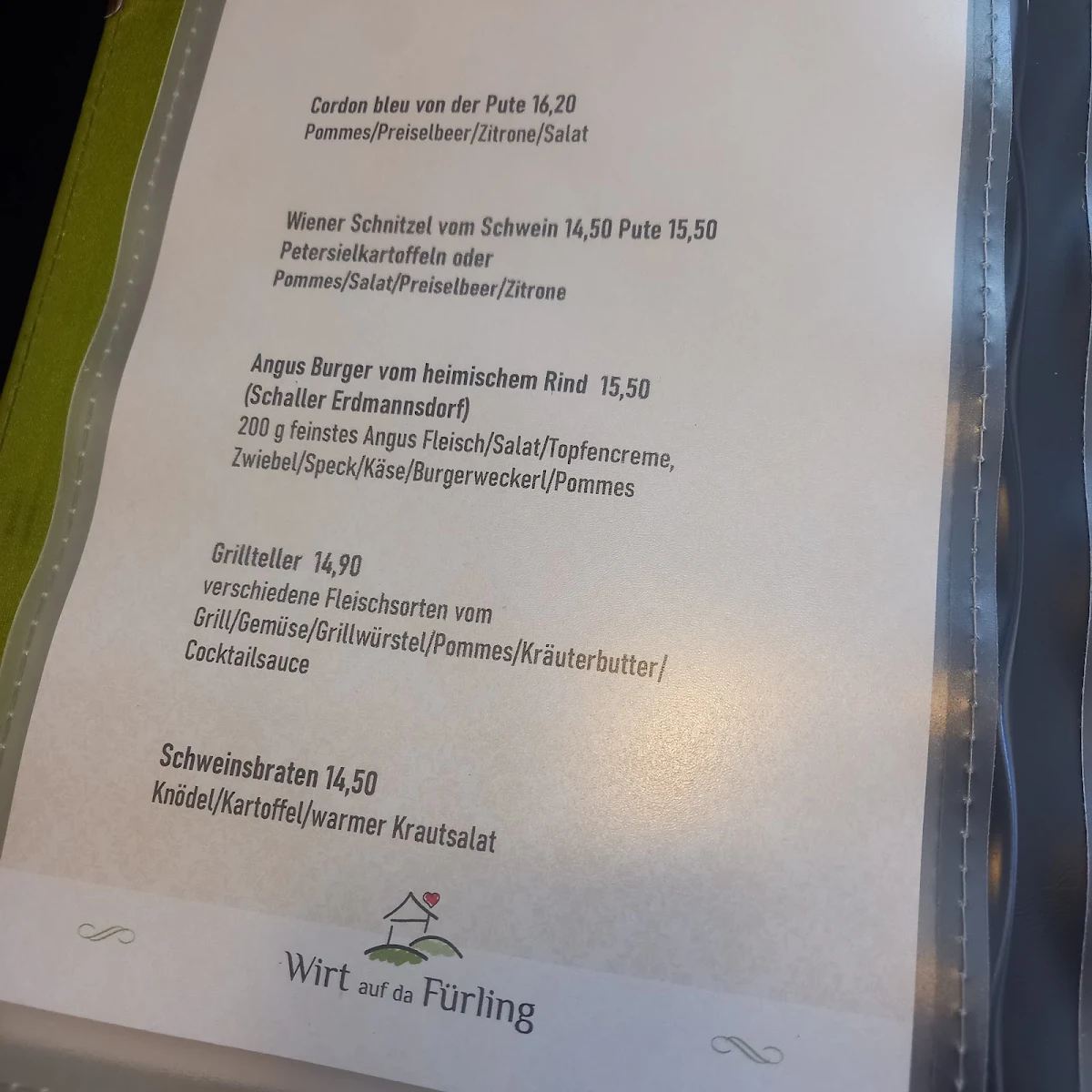 Speisekarte photo 2