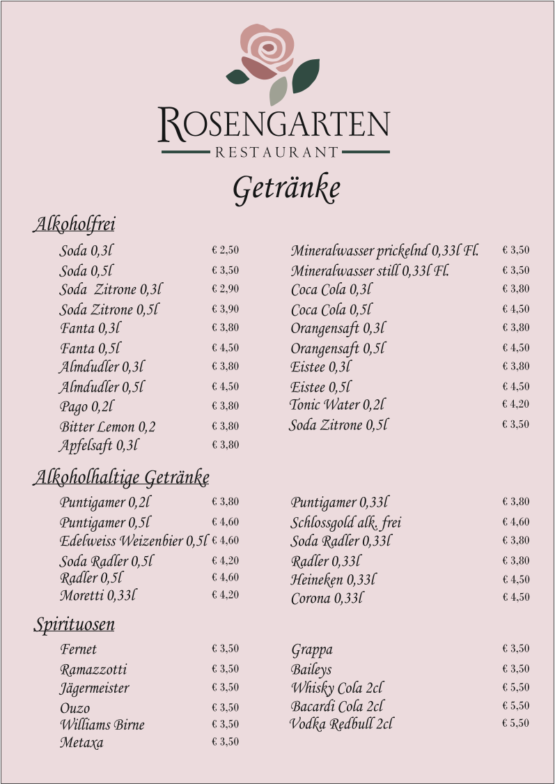 Speisekarte photo 2