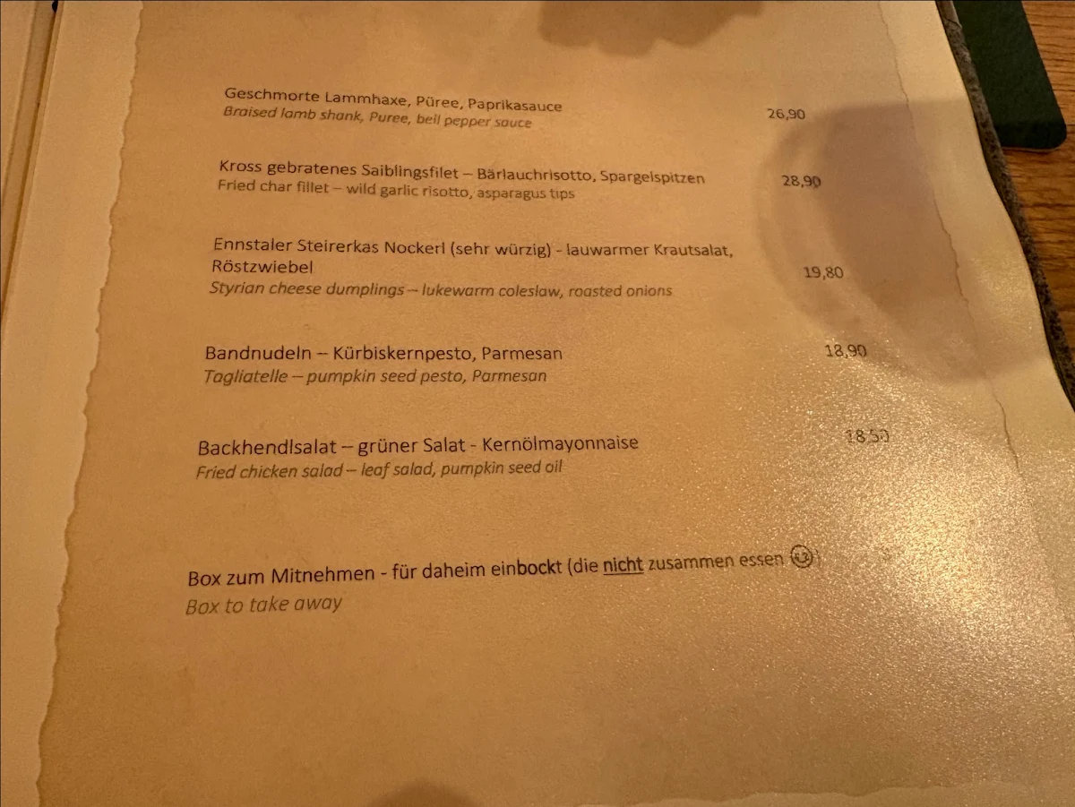 Speisekarte photo 1