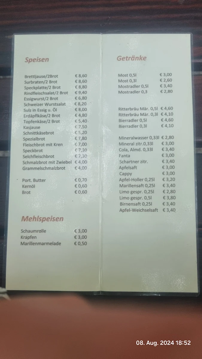 Speisekarte photo 2