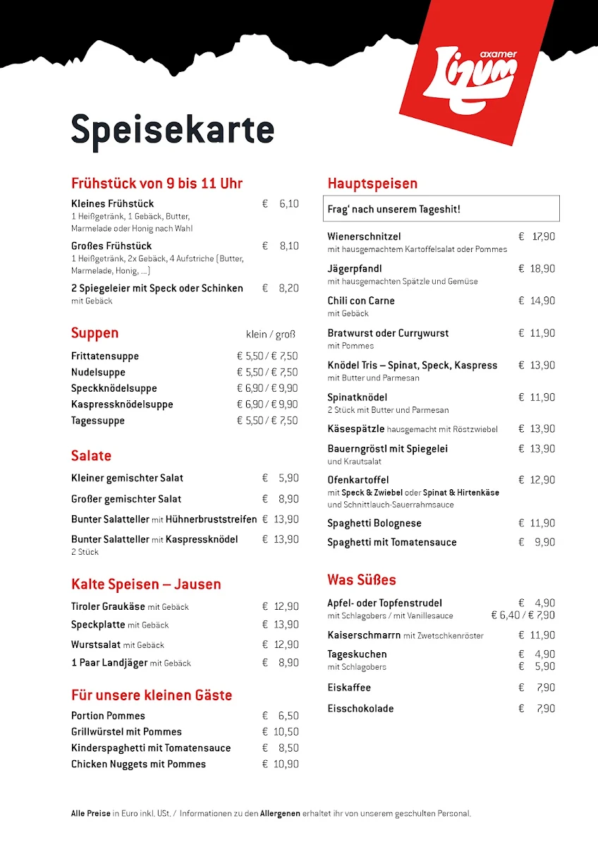 Speisekarte photo 1