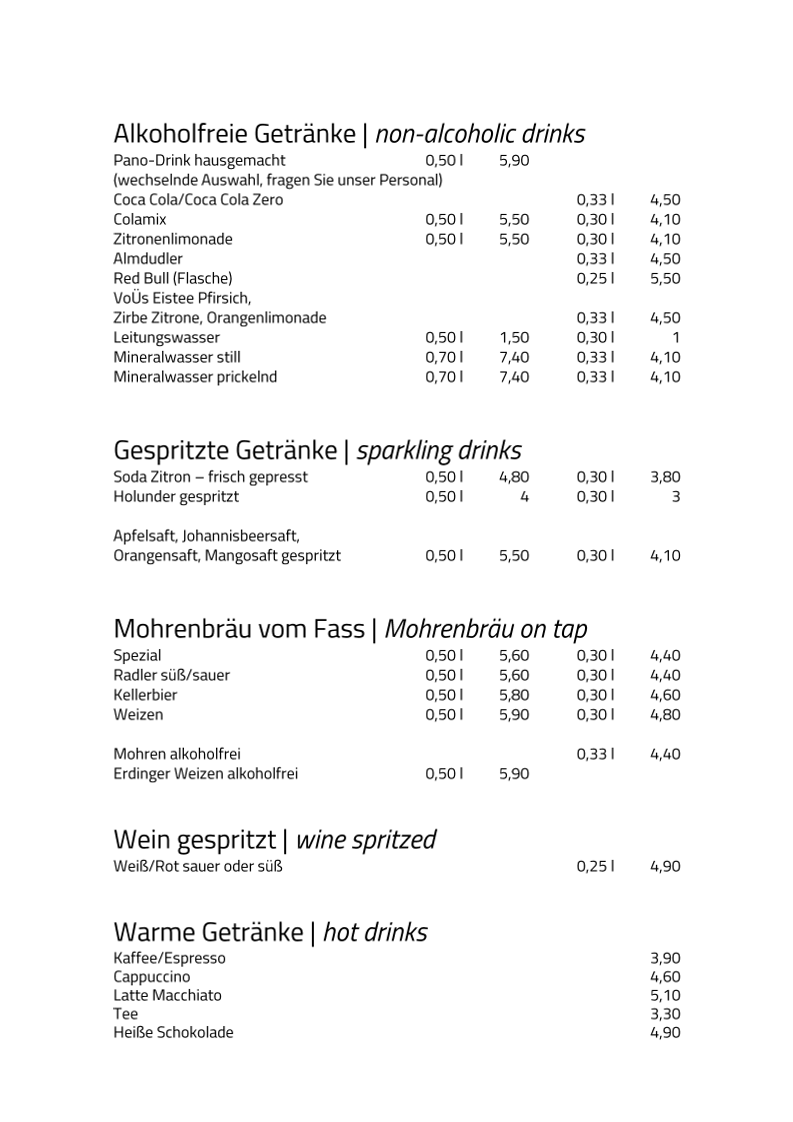 Speisekarte photo 1
