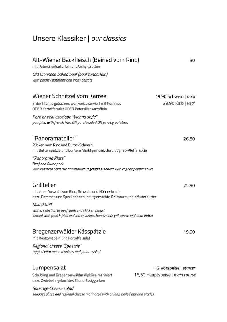 Speisekarte photo 2