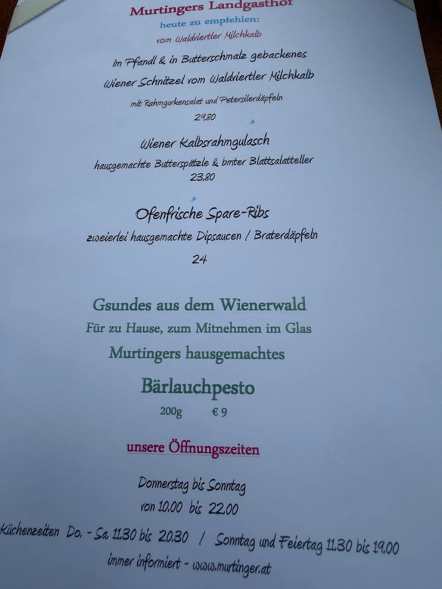 Speisekarte photo 1