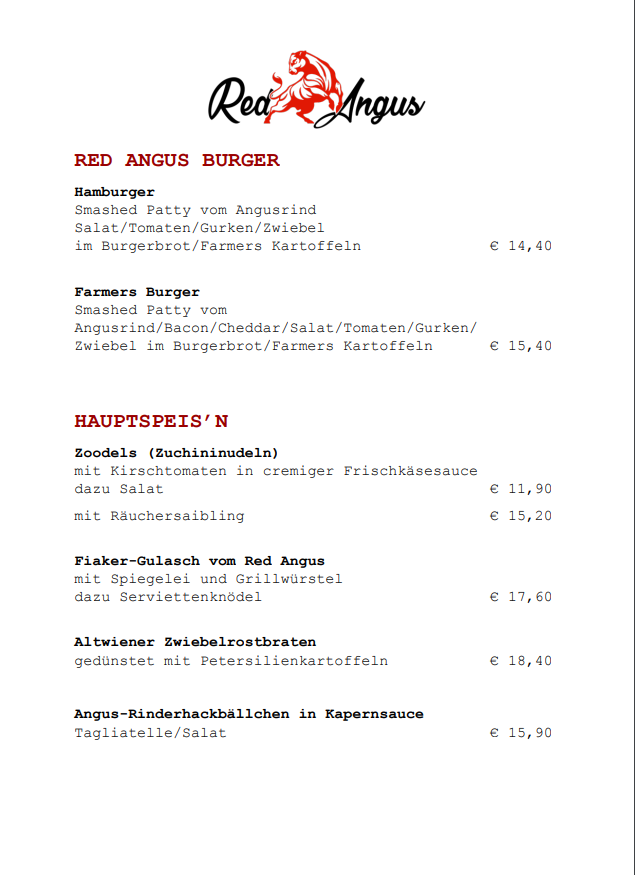 Speisekarte photo 1