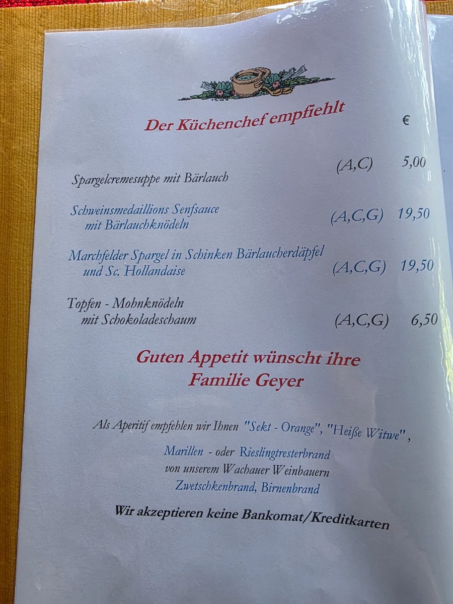 Speisekarte photo 1