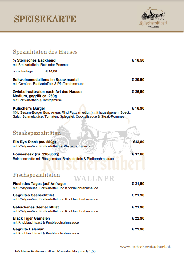 Speisekarte photo 1