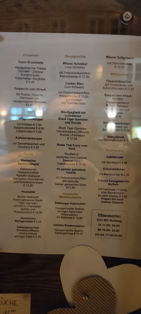 Speisekarte photo 1