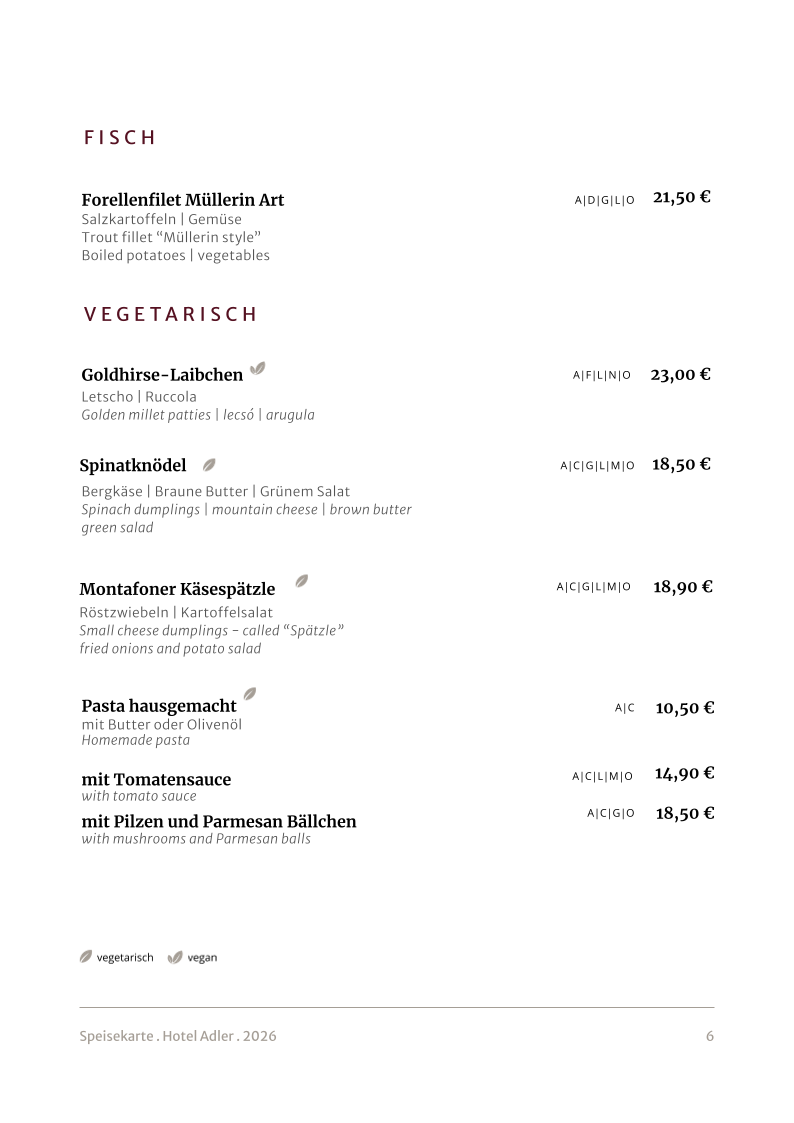 Speisekarte photo 2