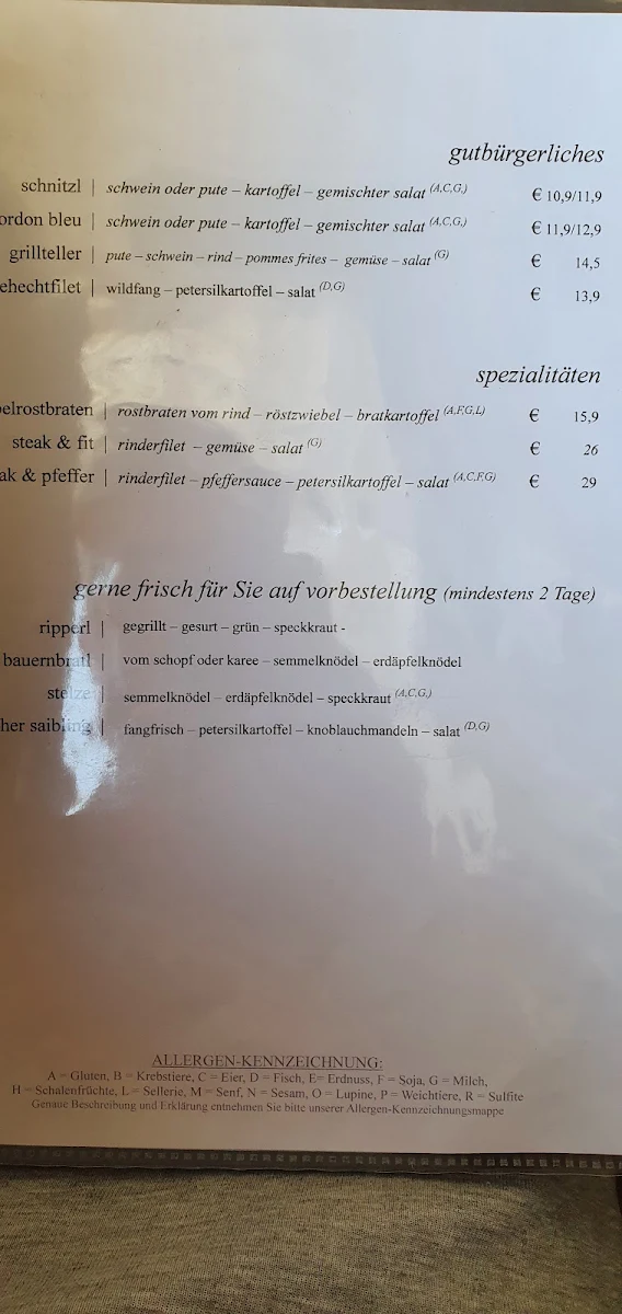 Speisekarte photo 1