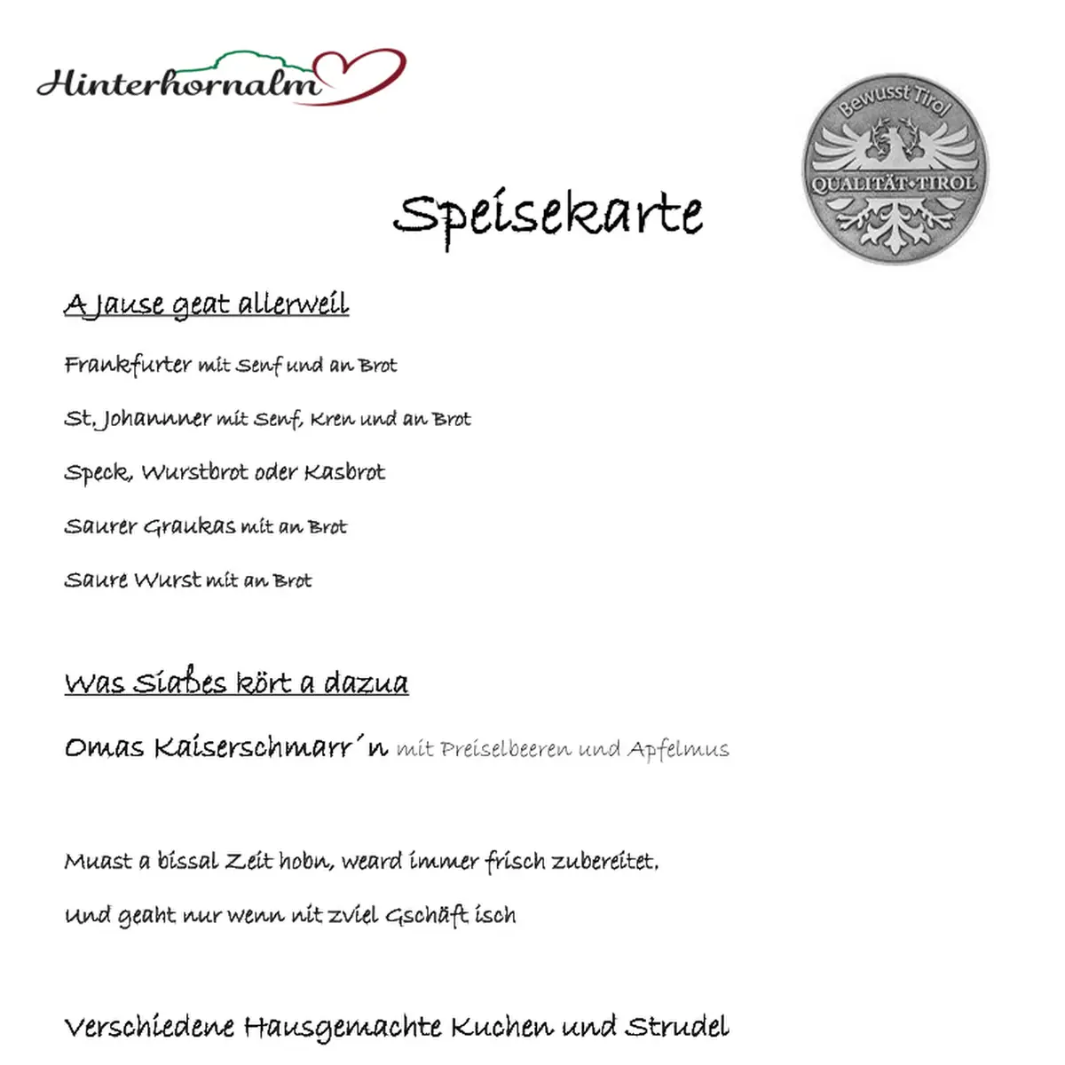 Speisekarte photo 3
