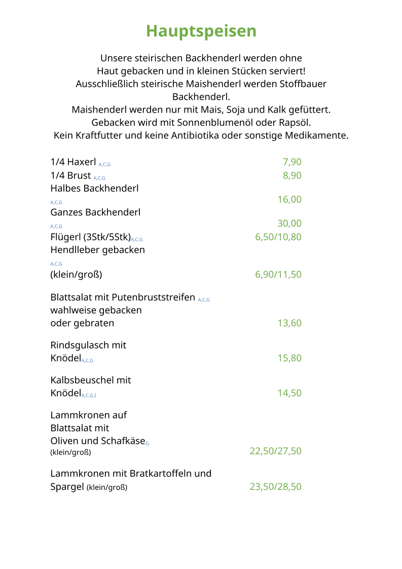 Speisekarte photo 1