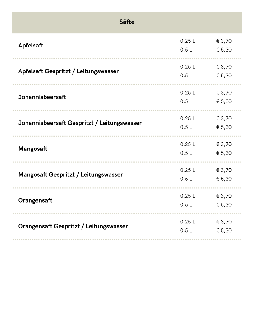 Speisekarte photo 3