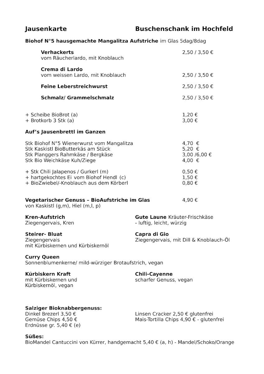 Speisekarte photo 1