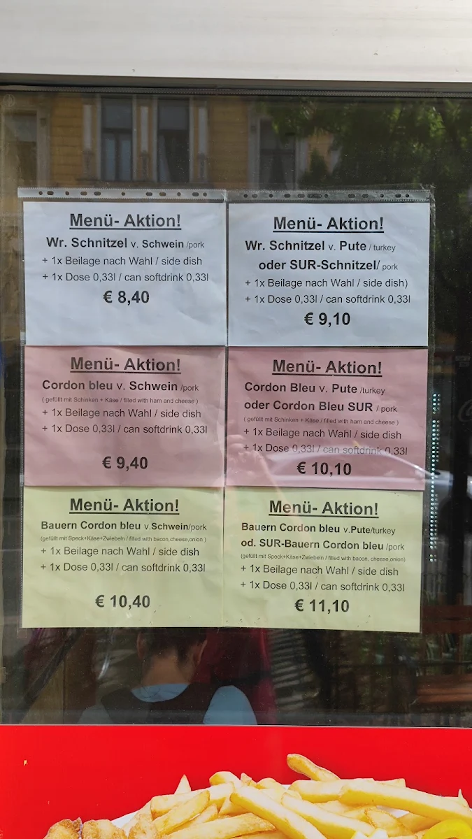 Speisekarte, SchnitzelCenter