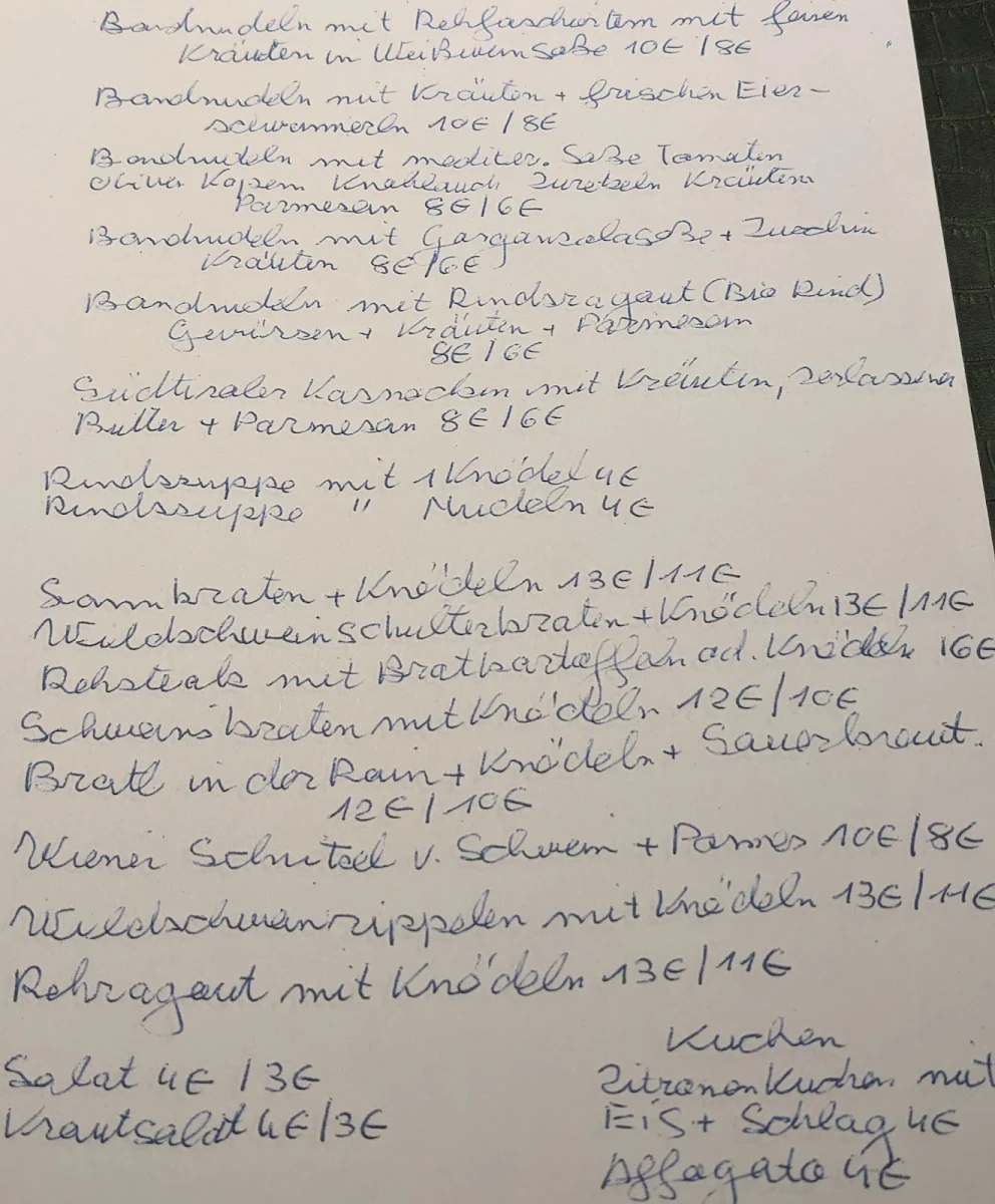 Speisekarte photo 5