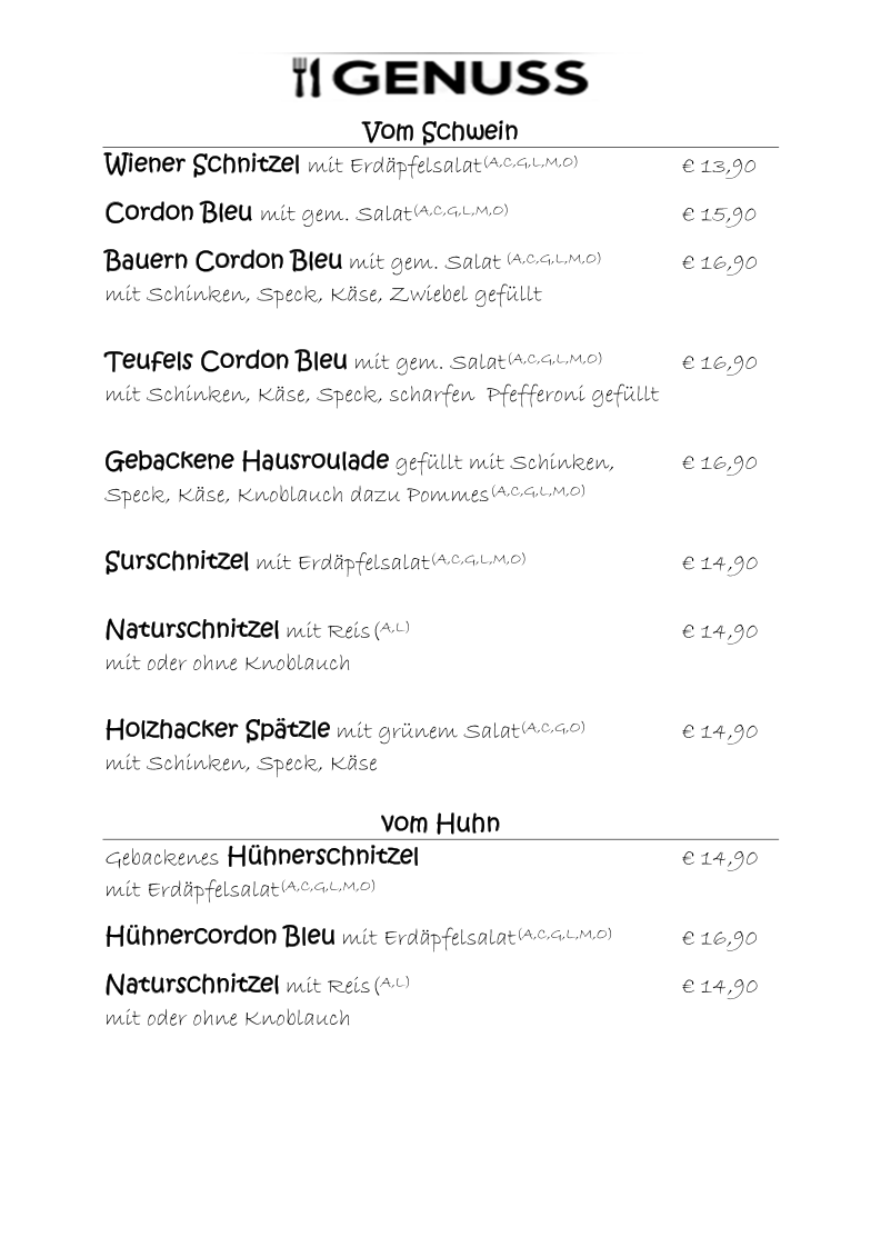Speisekarte photo 2