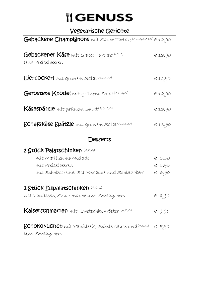 Speisekarte photo 3