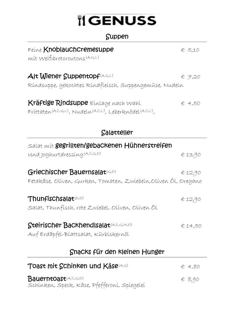 Speisekarte photo 5
