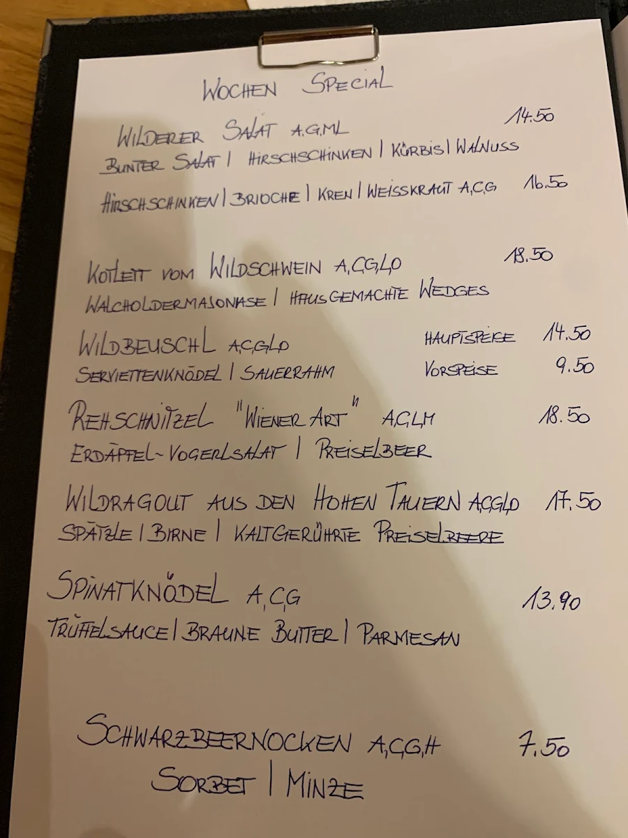 Speisekarte photo 2