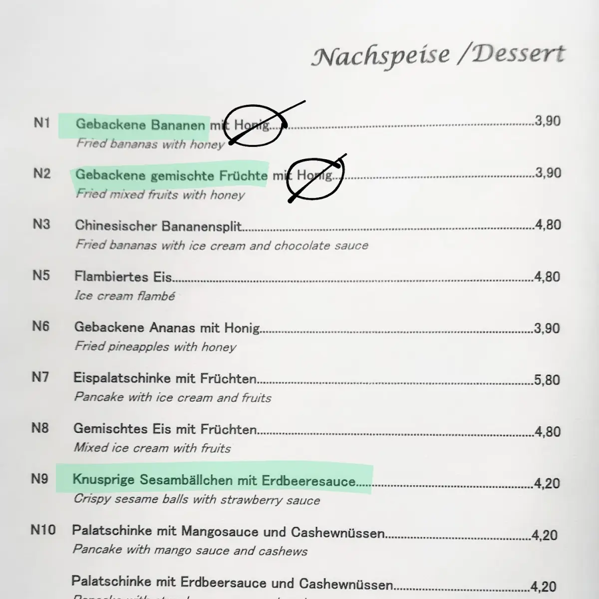 Speisekarte photo 4