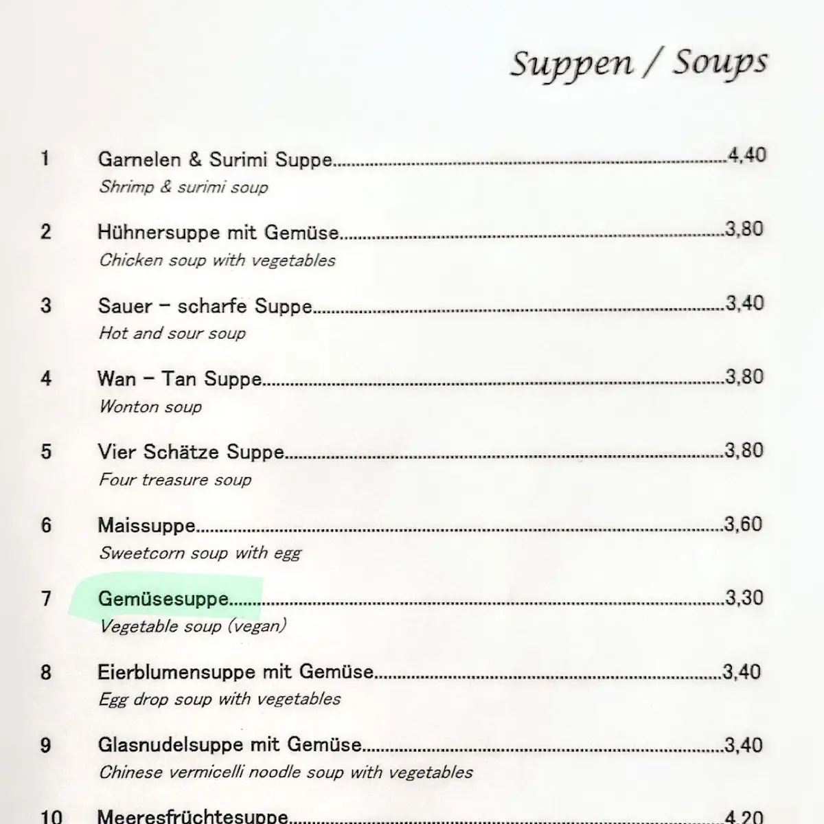 Speisekarte photo 5