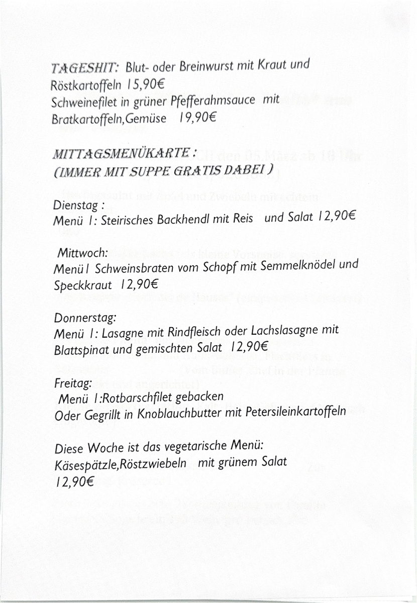 Speisekarte photo 3