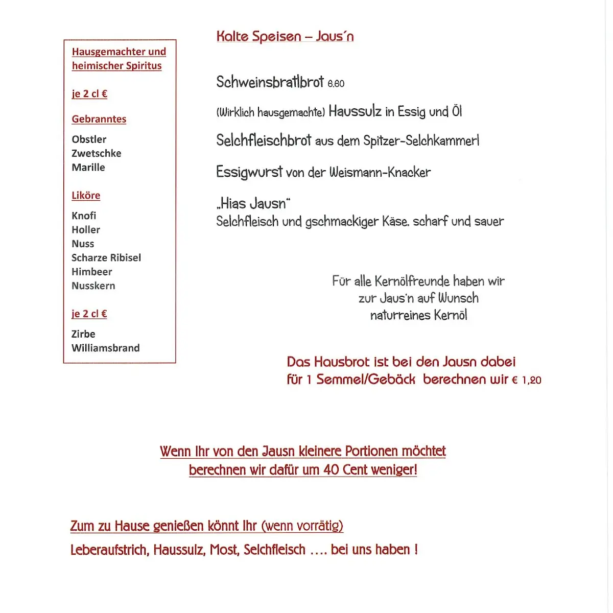 Speisekarte photo 3