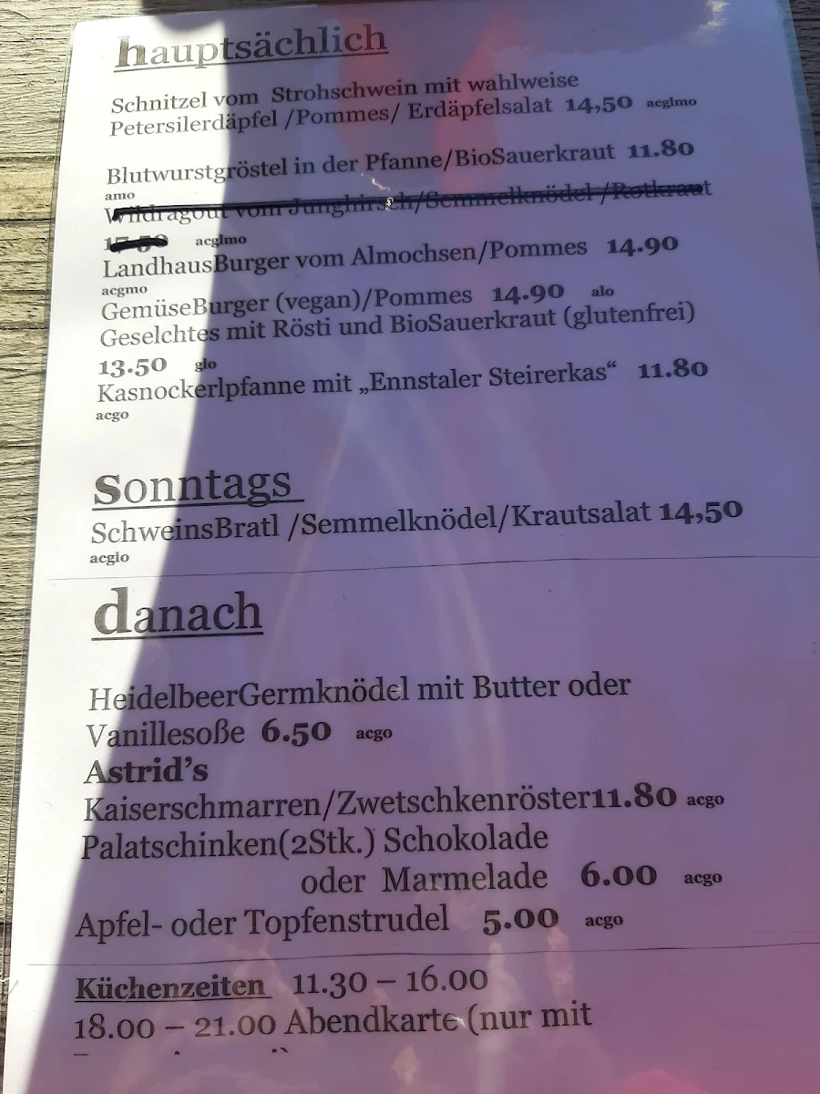 Speisekarte photo 2