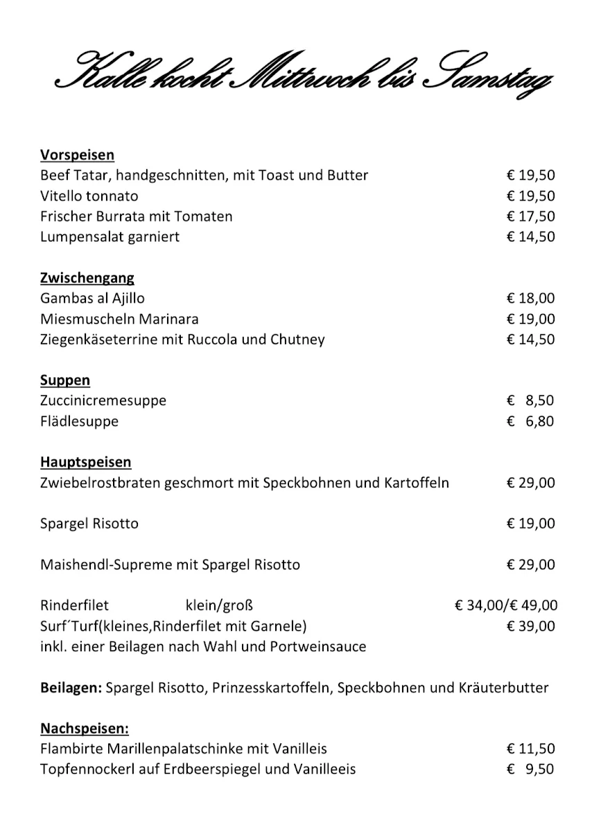 Speisekarte photo 1